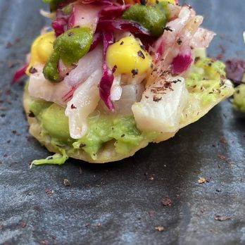 Bliss - Japanese Hamachi sashimi tostadas - New American Near Me - San Antonio, Texas Bliss - Japanese Hamachi sashimi tostadas - New American Near Me - San Antonio, Texas