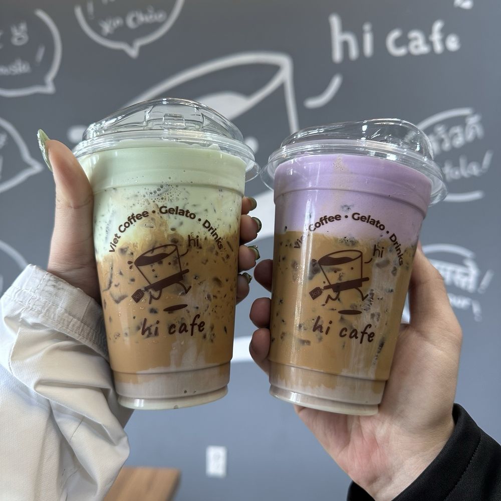 cà phê sữa pandan cloud (left) ube cloud (right) cà phê sữa pandan cloud (left) ube cloud (right)