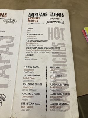 Menu photo 1 Nou Sanllehy Barcelona, B
