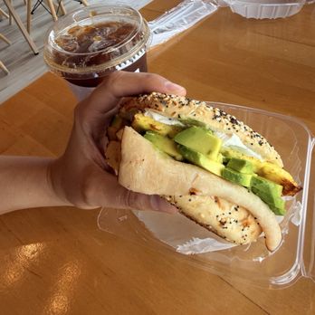 Cherry Moon Coffee & Bakery - Avocado Everything Bagel Toast - Bakeries Near Me - Webster, Texas