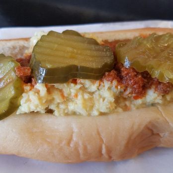 Weenie Stand No 1 - Hotdog with slaw, chili, and pickles - Breakfast & Brunch Near Me - Lynchburg, Virginia