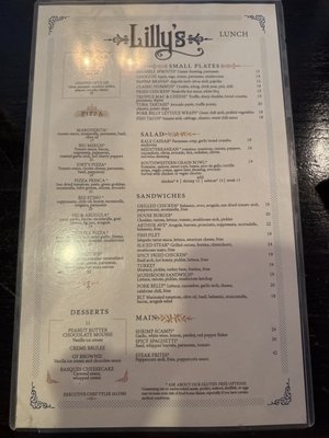 Menu photo 2 Lilly's White Plains, NY Menu photo 2 Lilly's White Plains, NY