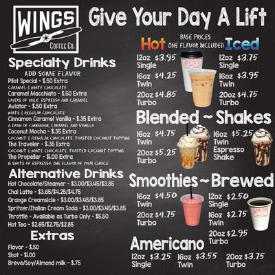 Menu photo 2 Wing's Coffee Co Bentonville, AR Menu photo 2 Wing's Coffee Co Bentonville, AR