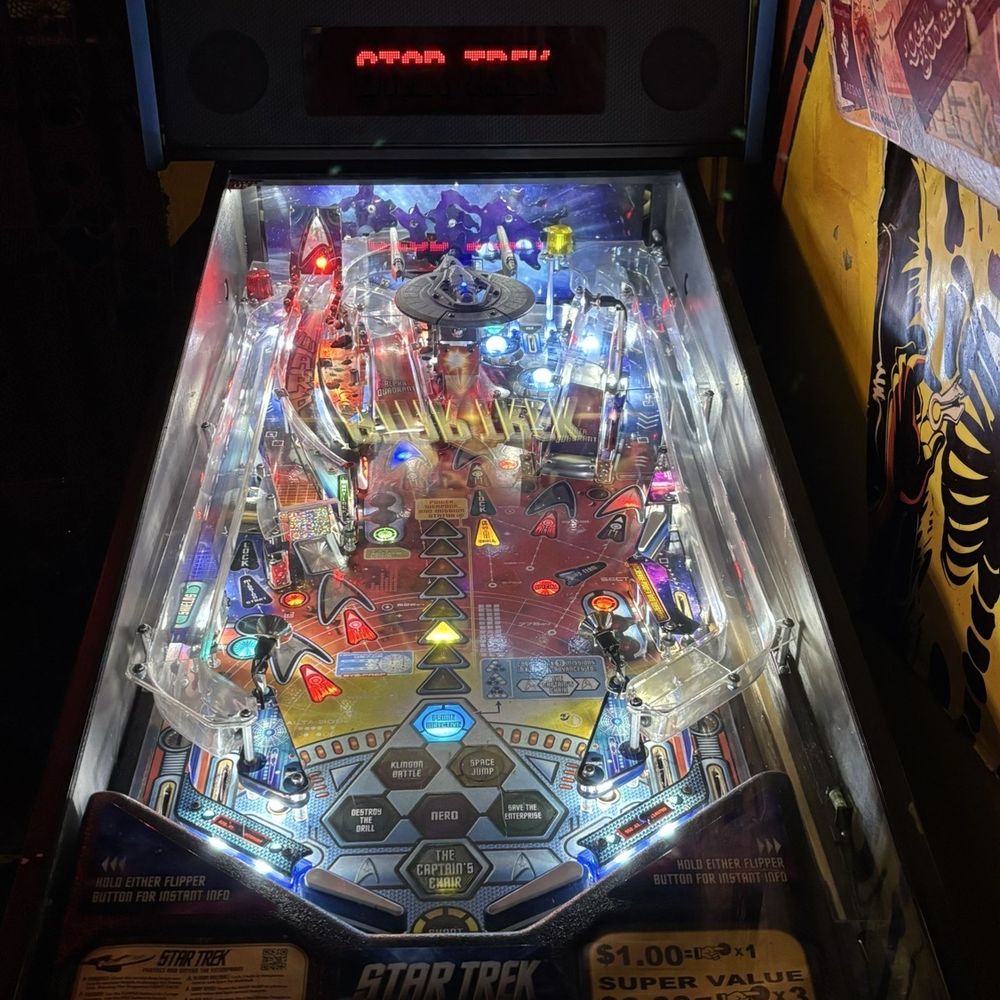 Available for play at Powerhouse! Pinball Machine - Star Trek themed! Available for play at Powerhouse! Pinball Machine - Star Trek themed!