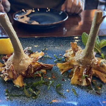 V Lotus - ARTICHOKES Lightly fried artichoke hearts topped with fresh lemon juice, mint, extra virgin olive oil. - Vietnamese Near Me - Sugar Land, Texas
