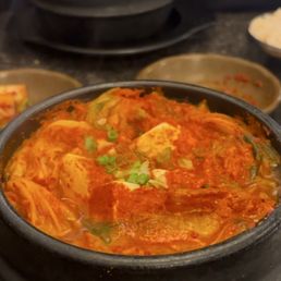 Vegetable/tofu kimchi stew. Vegetable/tofu kimchi stew.