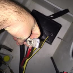 Tried grind it off, drill died so I had to break the post off of the battery with channel locks. This is their idea of service!