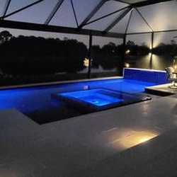 Paradise Gardens & Decor - Custom made Pool cage lighting we did for a customer in Gran Paradiso.