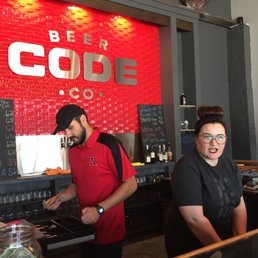 Happy tap room staff, check out the Husker red subway tile behind the bar Happy tap room staff, check out the Husker red subway tile behind the bar