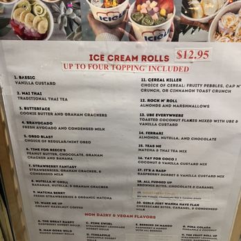 ICICLES - Menu 02/2024 - Ice Cream & Frozen Yogurt Near Me - San Mateo, California