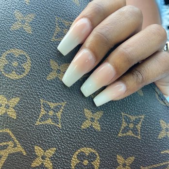 Nails L'amour - Ombré Nails (nude and white) - Nail Salons Near Me - Milpitas, California Nails L'amour - Ombré Nails (nude and white) - Nail Salons Near Me - Milpitas, California