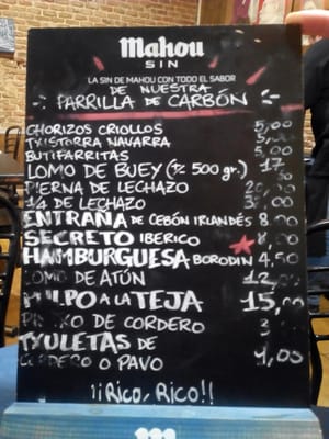 Menu photo 1 Borodin Madrid, M