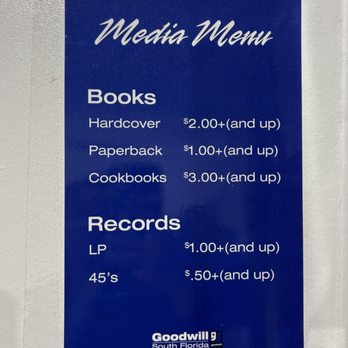 Goodwill - Oakland Park - Book prices. Fair. - Thrift Stores Near Me - Oakland Park, Florida Goodwill - Oakland Park - Book prices. Fair. - Thrift Stores Near Me - Oakland Park, Florida