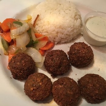 Pasha Grill - lunch special portion of falafel plate -- mini balls so every bite had a great crunch to it! love the dipping sauce too. - Turkish Near Me - Beavercreek, Ohio Pasha Grill - lunch special portion of falafel plate -- mini balls so every bite had a great crunch to it! love the dipping sauce too. - Turkish Near Me - Beavercreek, Ohio