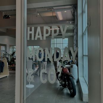 Happy Monday - Upon entering coffee shop. Lots of signage to welcome you in. - Coffee & Tea Near Me - Roseville, Minnesota Happy Monday - Upon entering coffee shop. Lots of signage to welcome you in. - Coffee & Tea Near Me - Roseville, Minnesota