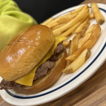 IHOP - a hamburger and french fries on a plate - Breakfast & Brunch Near Me - Queens, New York IHOP - a hamburger and french fries on a plate - Breakfast & Brunch Near Me - Queens, New York