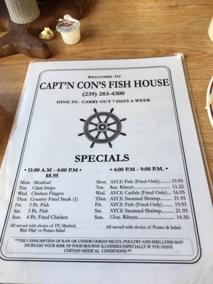Menu photo 8 Capt'n Con's Fish House Bokeelia, FL