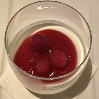 Portobello Restaurant - Panna Cotta with raspberry sauce - Italian Near Me - Burnaby, British Columbia Portobello Restaurant - Panna Cotta with raspberry sauce - Italian Near Me - Burnaby, British Columbia