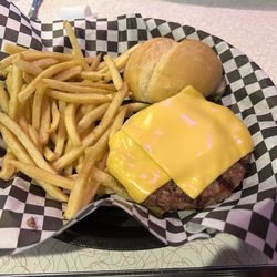 The Bull Pen - Cheeseburger & Fries. Along with good service.