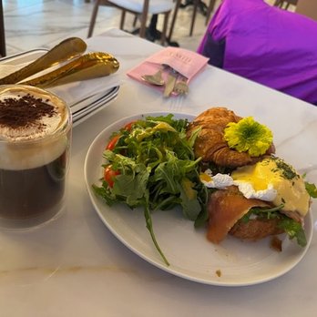 GIWA - Egg Benedict with Smoked Salmon Croissant and Einspanner - Breakfast & Brunch Near Me - Santa Clara, California GIWA - Egg Benedict with Smoked Salmon Croissant and Einspanner - Breakfast & Brunch Near Me - Santa Clara, California