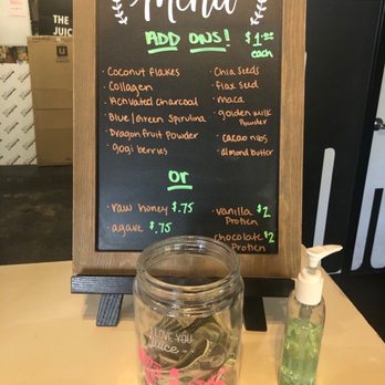 The Juice Experiment - Add on items, don't forget cash to leave a tip! And don't forget to sanitize your hands! - Juice Bars & Smoothies Near Me - San Antonio, Texas