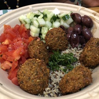 Olives - Falafel quinoa Build your own bowl - Mediterranean Near Me - Orlando, Florida Olives - Falafel quinoa Build your own bowl - Mediterranean Near Me - Orlando, Florida