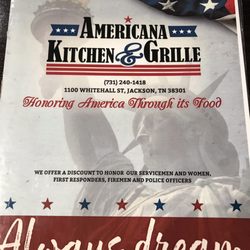 Americana Kitchen & Grille - Menu