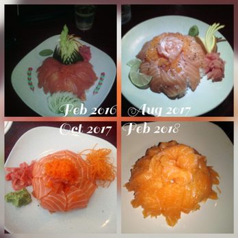 Sushi Storm - This is the Salmon Don comparisons of what I used to  get and what I get now..  I pay like $16 for this plate. - Sushi Bars Near Me - Clermont, Florida