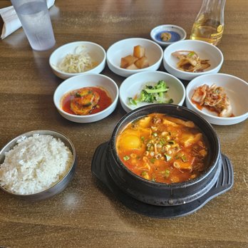 I Love Tofu - Soft tofu soup with beef, Korean rice, Ban Chans - Korean Near Me - Spokane, Washington I Love Tofu - Soft tofu soup with beef, Korean rice, Ban Chans - Korean Near Me - Spokane, Washington