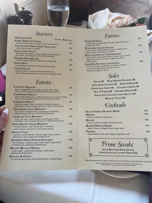 Menu photo 1 Halls Chophouse Charleston, SC Menu photo 1 Halls Chophouse Charleston, SC