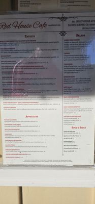 Menu photo 1 Red House Cafe Pacific Grove, CA Menu photo 1 Red House Cafe Pacific Grove, CA
