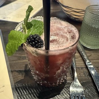 Los Caminos Modern Cocina - BLACKBERRY FIZZ - mocktail - Mexican Near Me - Flower Mound, Texas Los Caminos Modern Cocina - BLACKBERRY FIZZ - mocktail - Mexican Near Me - Flower Mound, Texas