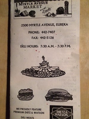 Menu photo 3 Myrtle Avenue Market & Deli Eureka, CA Menu photo 3 Myrtle Avenue Market & Deli Eureka, CA