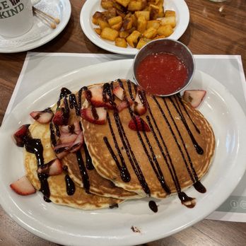 Turning Point - Berry Chocolaty Pancake and Side Potatoes - Breakfast & Brunch Near Me - Westfield, New Jersey Turning Point - Berry Chocolaty Pancake and Side Potatoes - Breakfast & Brunch Near Me - Westfield, New Jersey