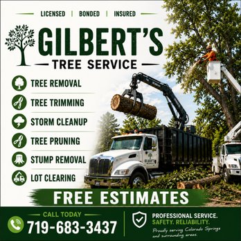 Gilbert's Tree & Landscape - Call Gilbert for all your tree care needs! 719-624-0833. - Tree Services Near Me - Fountain, Colorado Gilbert's Tree & Landscape - Call Gilbert for all your tree care needs! 719-624-0833. - Tree Services Near Me - Fountain, Colorado