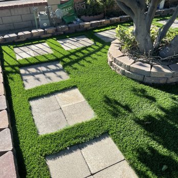 Green X Turf Artificial Grass - We asked to use our own bricks to create pavers - Artificial Turf Near Me Green X Turf Artificial Grass - We asked to use our own bricks to create pavers - Artificial Turf Near Me