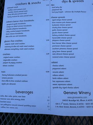 Menu photo 4 Geneva Winery & Tasting Room Geneva, IL Menu photo 4 Geneva Winery & Tasting Room Geneva, IL