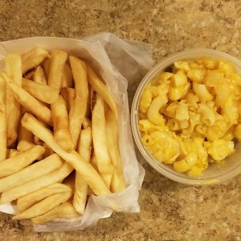 Chicken Factory - a bowl of macaroni and cheese and french fries - Chicken Wings Near Me - Maywood, Illinois