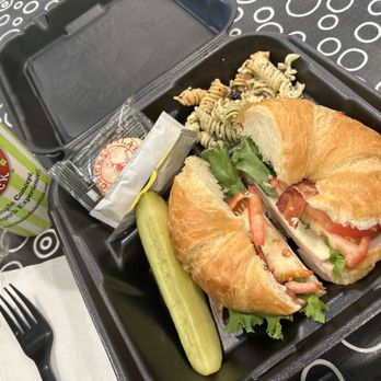 Chicken Salad Chick - Turkey club on crossaint w pasta salad - Southern Near Me - Cincinnati, Ohio