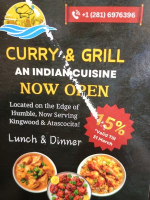 Menu photo 1 Curry & Grill Humble, TX Menu photo 1 Curry & Grill Humble, TX