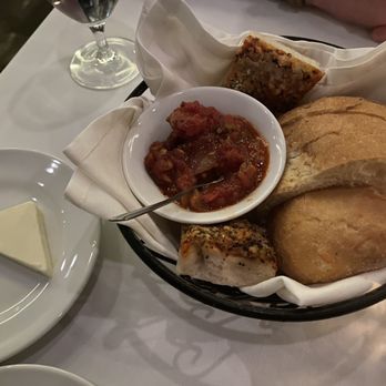 Sinatra's - Complementary bread, butter, and a red sauce - Italian Near Me - Buffalo, New York