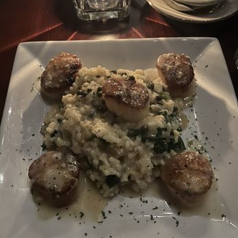 Mare E Monti - lemon scallops with spinach risotto.. yes please! - Italian Near Me - Worcester, Massachusetts