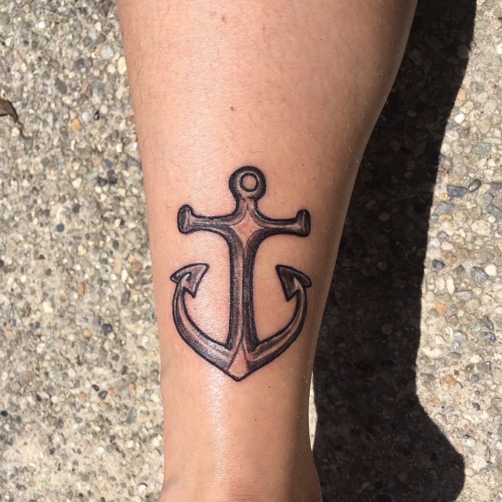 Triton Tattoo - Walk-in request for ______, yes, it ended up being an anchor... more to come! (Ross Grajewski) - Tattoo Near Me - Santa Cruz, California