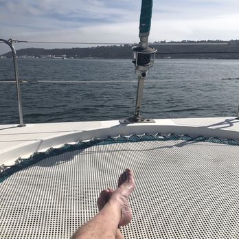 Pacifica Sailing Charters - Chillin on the front of the boat - Boat Charters Near Me - San Diego, California