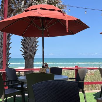Crabby's Oceanside - View from the Patio - Seafood Near Me - Daytona Beach, Florida
