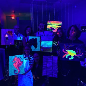 ArtVilla Sip & Paint Studio - What great surprise for us Glow in the dark :) - Paint & Sip Near Me - Boca Raton, Florida ArtVilla Sip & Paint Studio - What great surprise for us Glow in the dark :) - Paint & Sip Near Me - Boca Raton, Florida