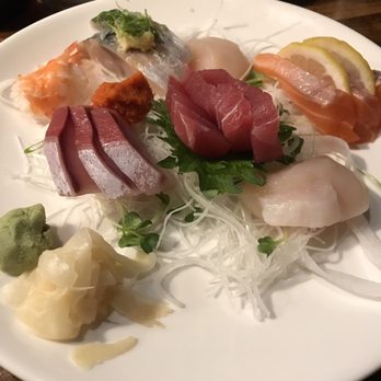 Ryoko's - Sashimi platter comes with a bowl of sushi rice. Hamachi and hotate were the highlights. - Sushi Bars Near Me - San Francisco, California Ryoko's - Sashimi platter comes with a bowl of sushi rice. Hamachi and hotate were the highlights. - Sushi Bars Near Me - San Francisco, California