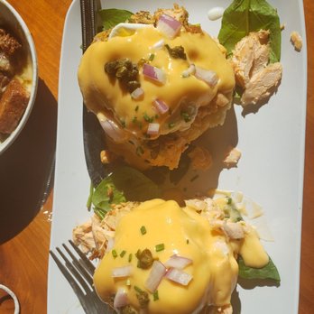 Ruby Sunshine Charlotte Southend - Smoked Salmon eggs Benedict  Yum  Would be really awesome with salmon croquettes!!! Which are a true NOLA tradition.  But very tasty as is! - Breakfast & Brunch Near Me - Charlotte, North Carolina