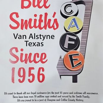 Bill Smiths Cafe - Menu 2024 - Breakfast & Brunch Near Me - Van Alstyne, Texas