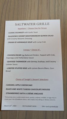 Menu photo 4 Litchfield Saltwater Grille Litchfield, CT Menu photo 4 Litchfield Saltwater Grille Litchfield, CT